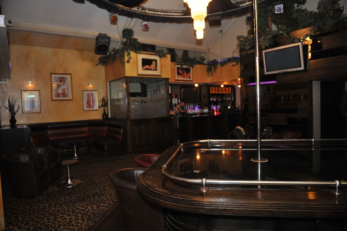 Inside The Purple Door lap dancing club on Dock Street