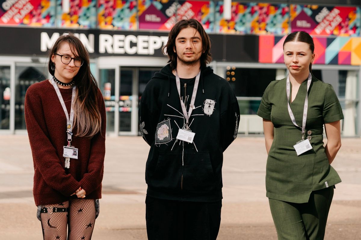 Award-nominated Hull College students Niko-Rae Rust, Robert Rakhra, and Sienna Minns