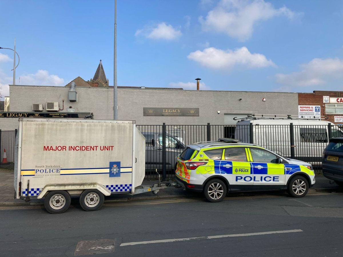 Humberside Police Major Incident Unit in Hessle Road at Legacy funeral director