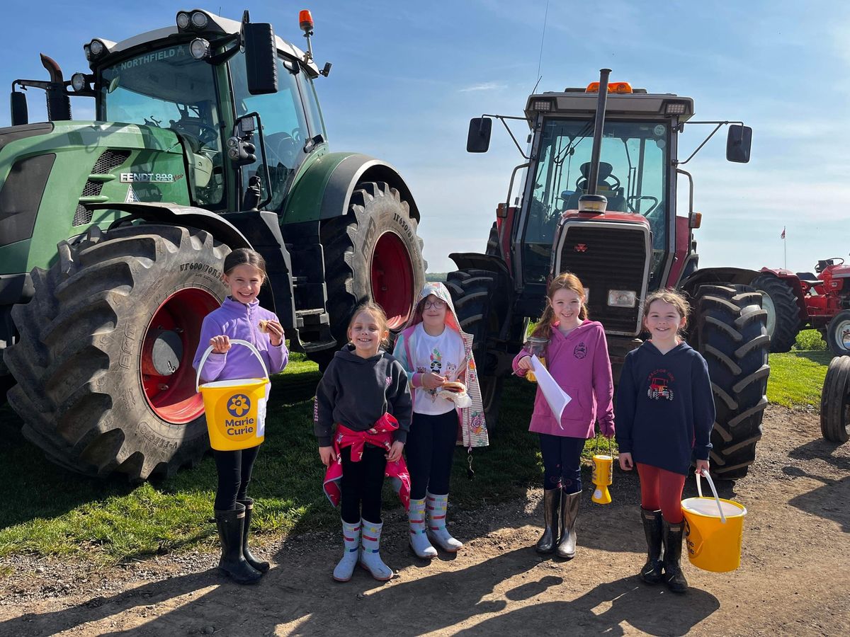 Sunny weather has helped bring out the crowds at previous tractor runs, where children collected money in Marie Curie buckets