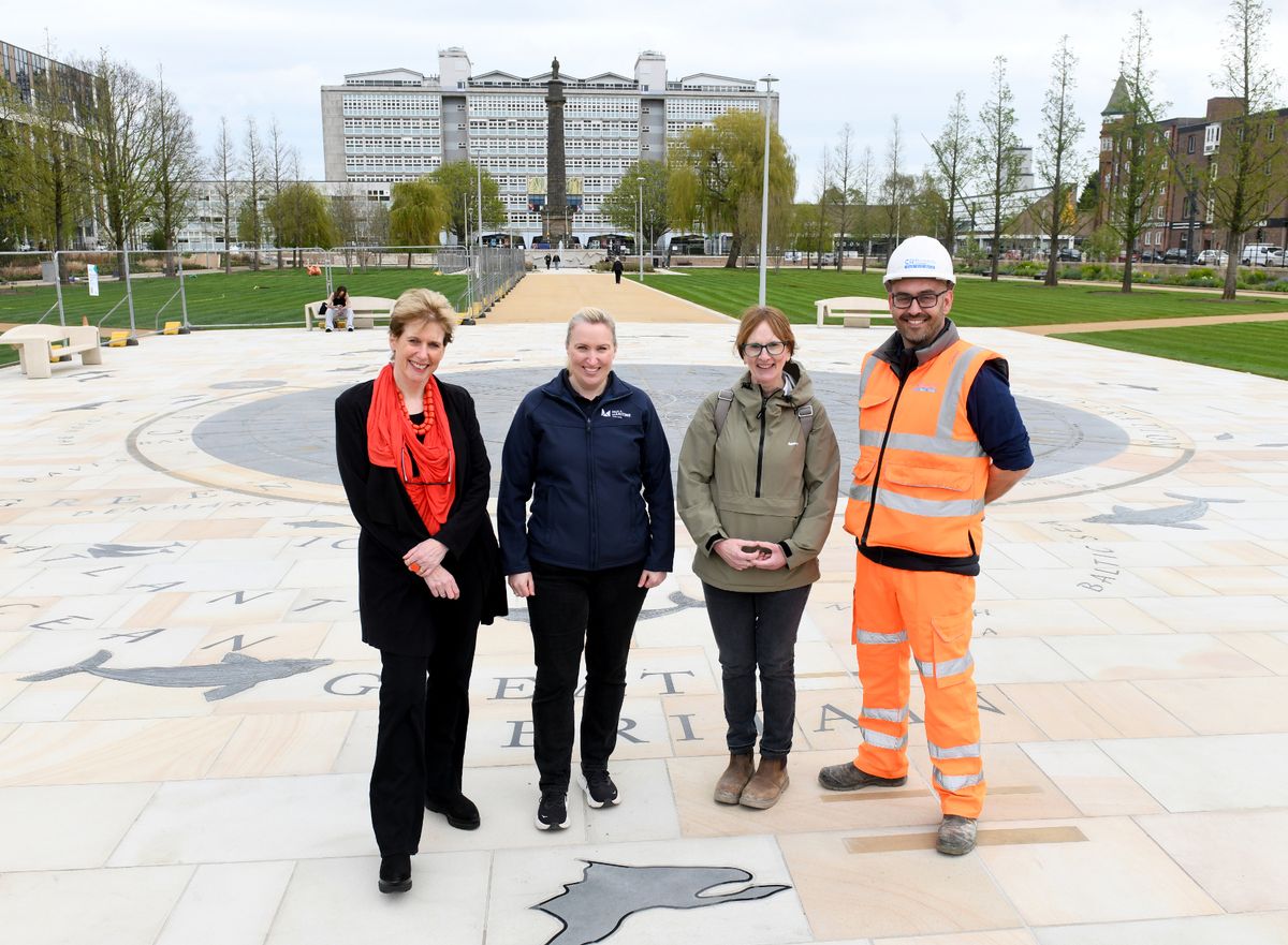 Ros Southern, Architect, Gill Osgerby, Project Director, Donna Riley, Project Manager and Ross Benson, CR Reynolds at the opening