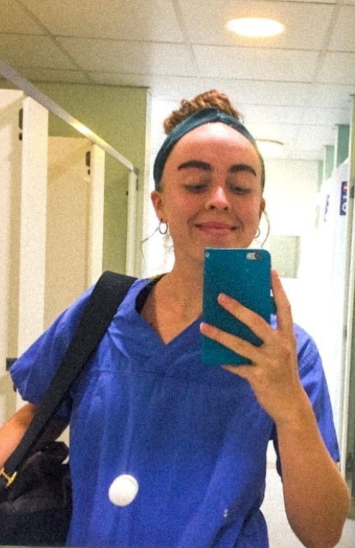Eva Outram during her NHS days