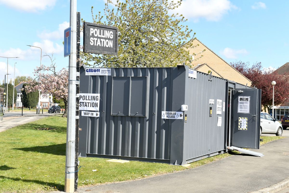 A polling station in the Bricknell ward in 2021