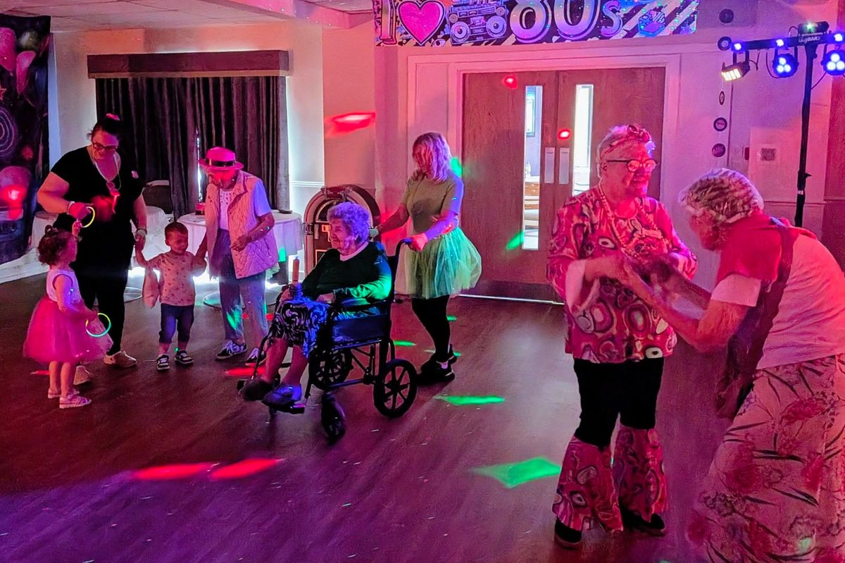 Family members said the disco 'turned back the clock' and was good fun