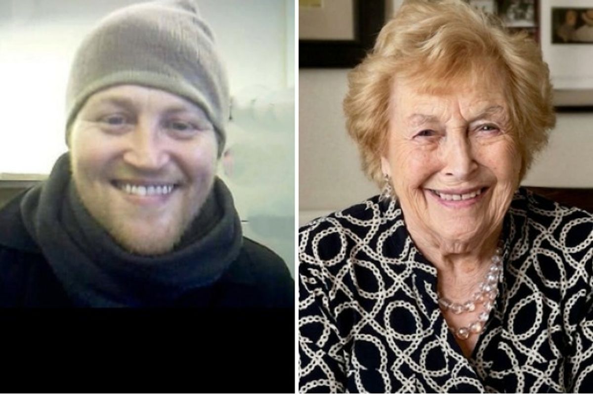 Tribute images of Robert Hindley, left, and Sheila Kallianpur