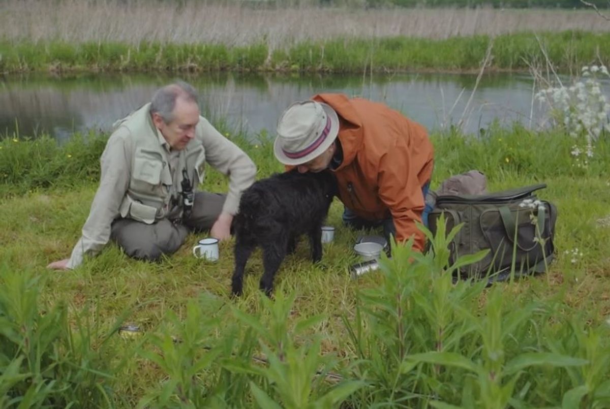 Bob Mortimer, right, and Paul Whitehouse in a scene from the show recorded in East Yorkshire, discovering that Ted is 'a bit pongy'
