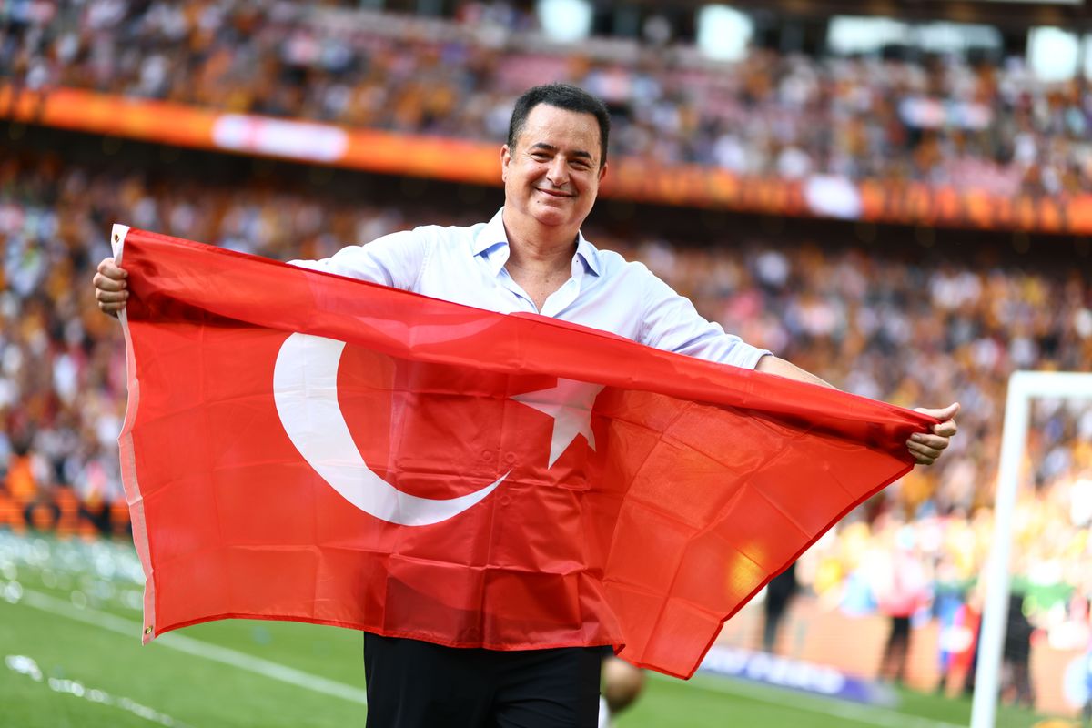 Hull City owner Acun Ilicali celebrates at Wembley
