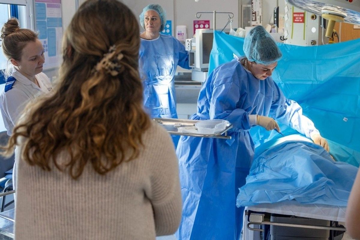Midwives give students an insight into clinical work at the first Springboard to Midwifery event held in April