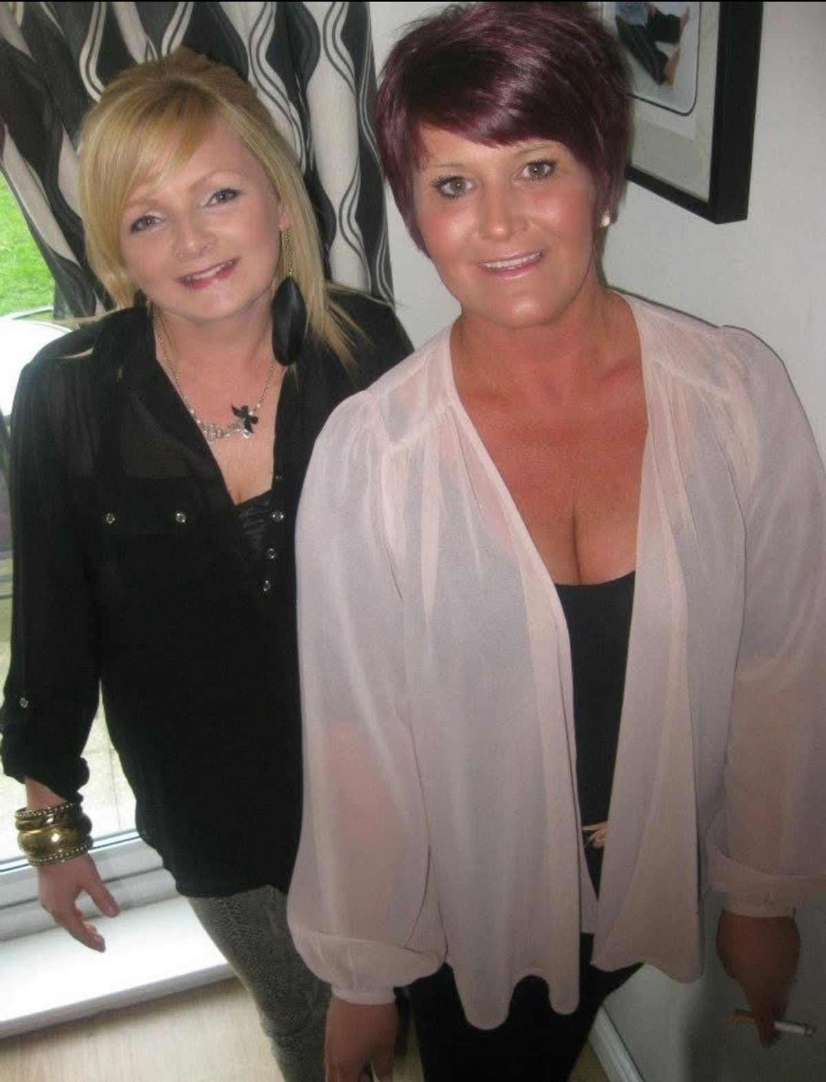 Pals Gillian Cunningham, left, and Wendy Robinson when they were younger