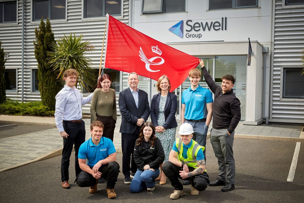 Sewell Group celebrates its King's Award achievement.