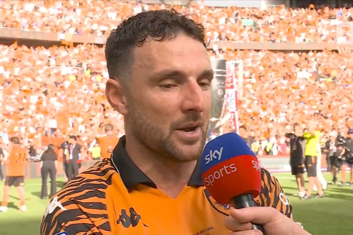 Lewie Coyle prompted a Sky Sports apology after swearing in an interview when paying tribute to his late father after Hull City's promotion to the Premier League