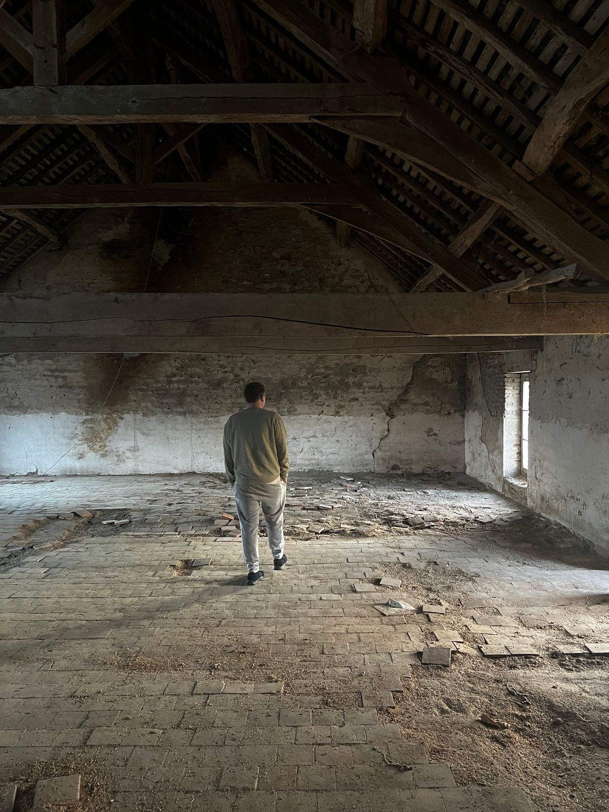 Inside one of the buildings