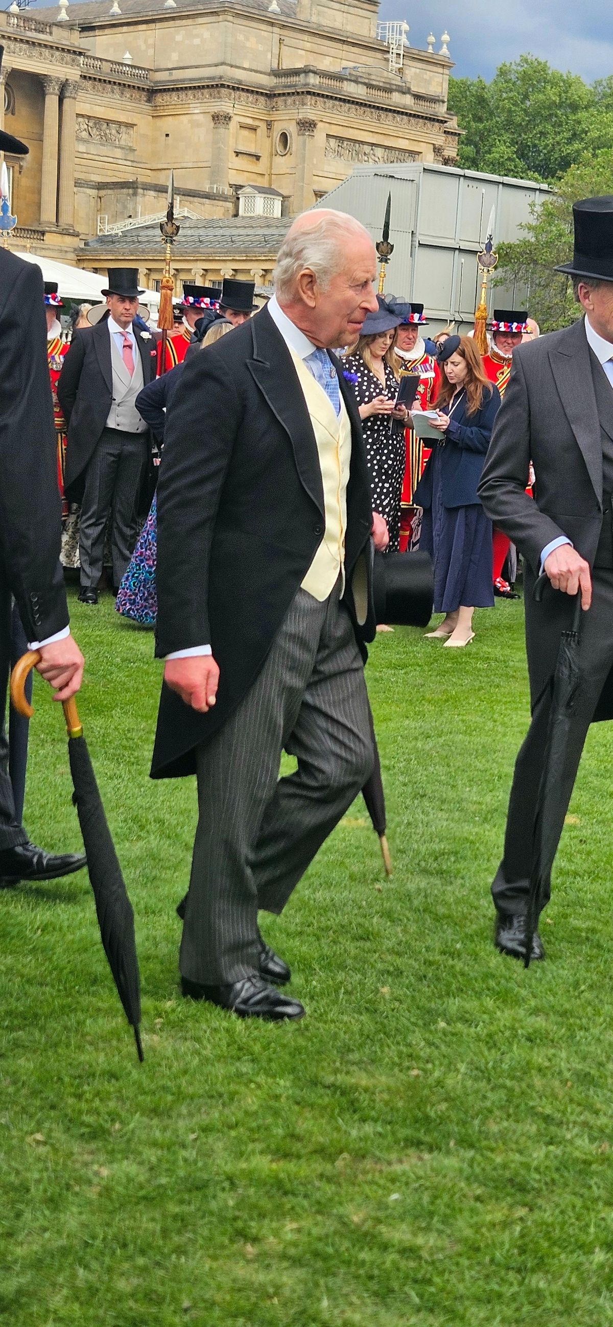 King Charles III at the Royal Garden Party, Buckingham Palace, May 6 2026
