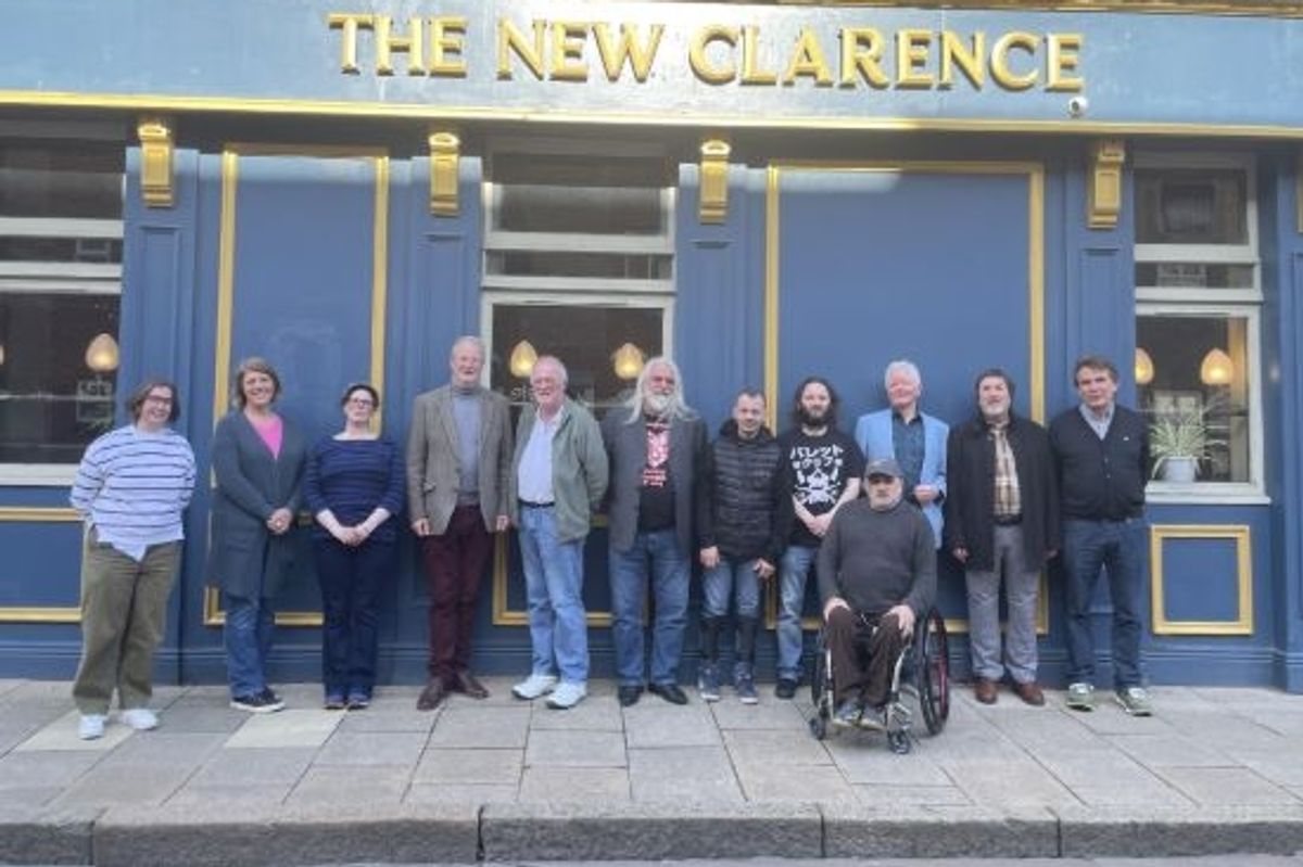 The New Clarence in Hull with past and present committee members