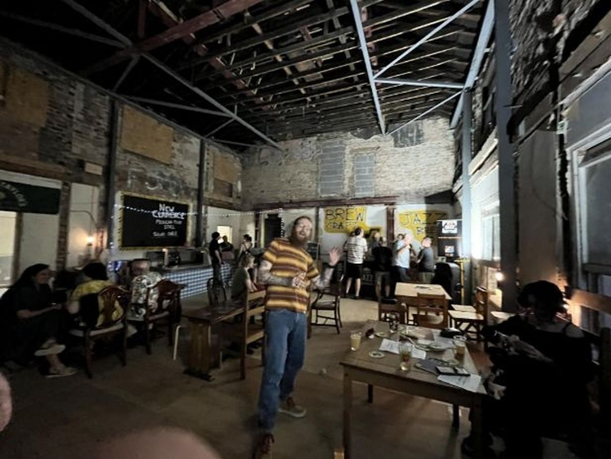 The function room during a recent beer and cider festival — a glimpse of what the restored space could become
