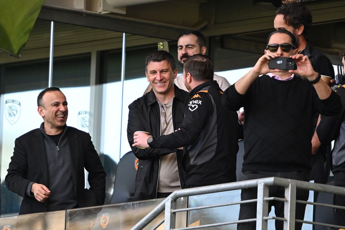 Sergej Jakirovic and Marko Salatovic celebrate at the MKM Stadium