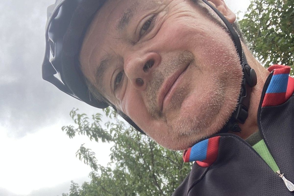 TAVI patient and keen biker Chris Garforth is looking forward to getting back on his bike