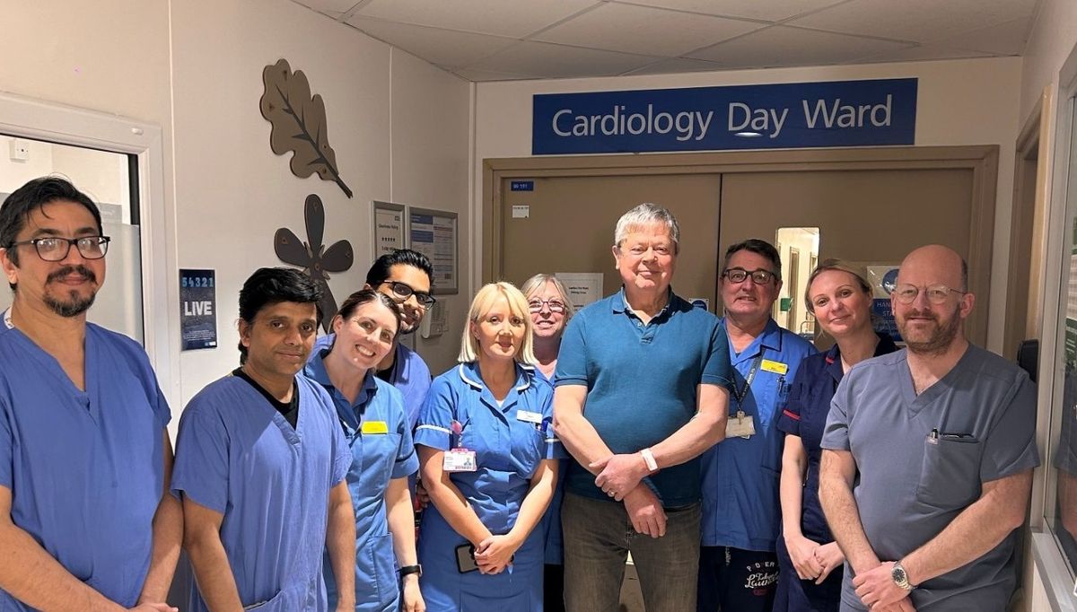 The TAVI team and patient Chris Garforth