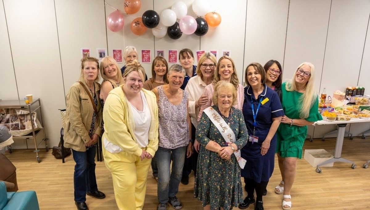 Janet Harley with some of the midwifery team at Hull Women and Children's Hospital