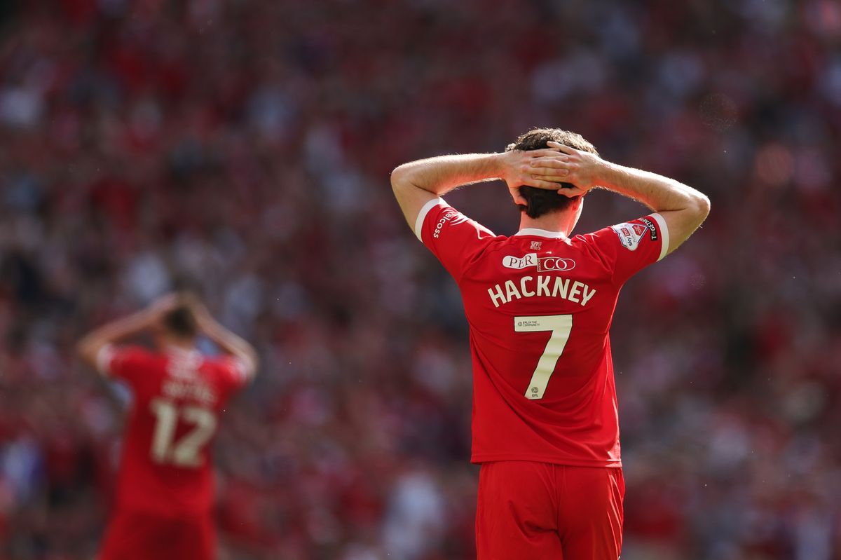Hayden Hackney shows his disappointment after Middlesbrough were beaten at Wembley by Hull City