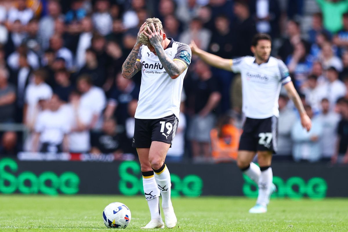 Sammie Szmodics' reaction as it dawned on him that Derby County were not making the play-offs