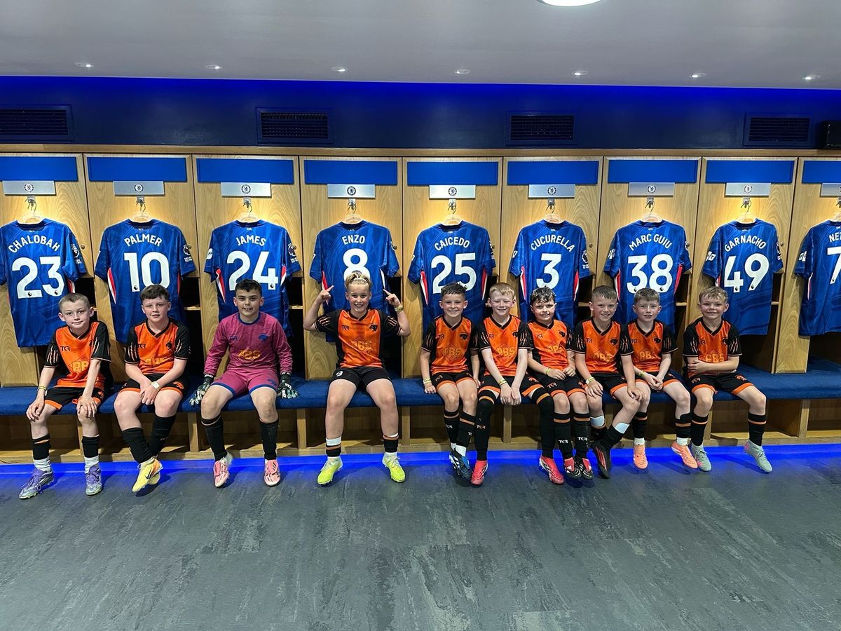 In the changing rooms at Chelsea's ground...