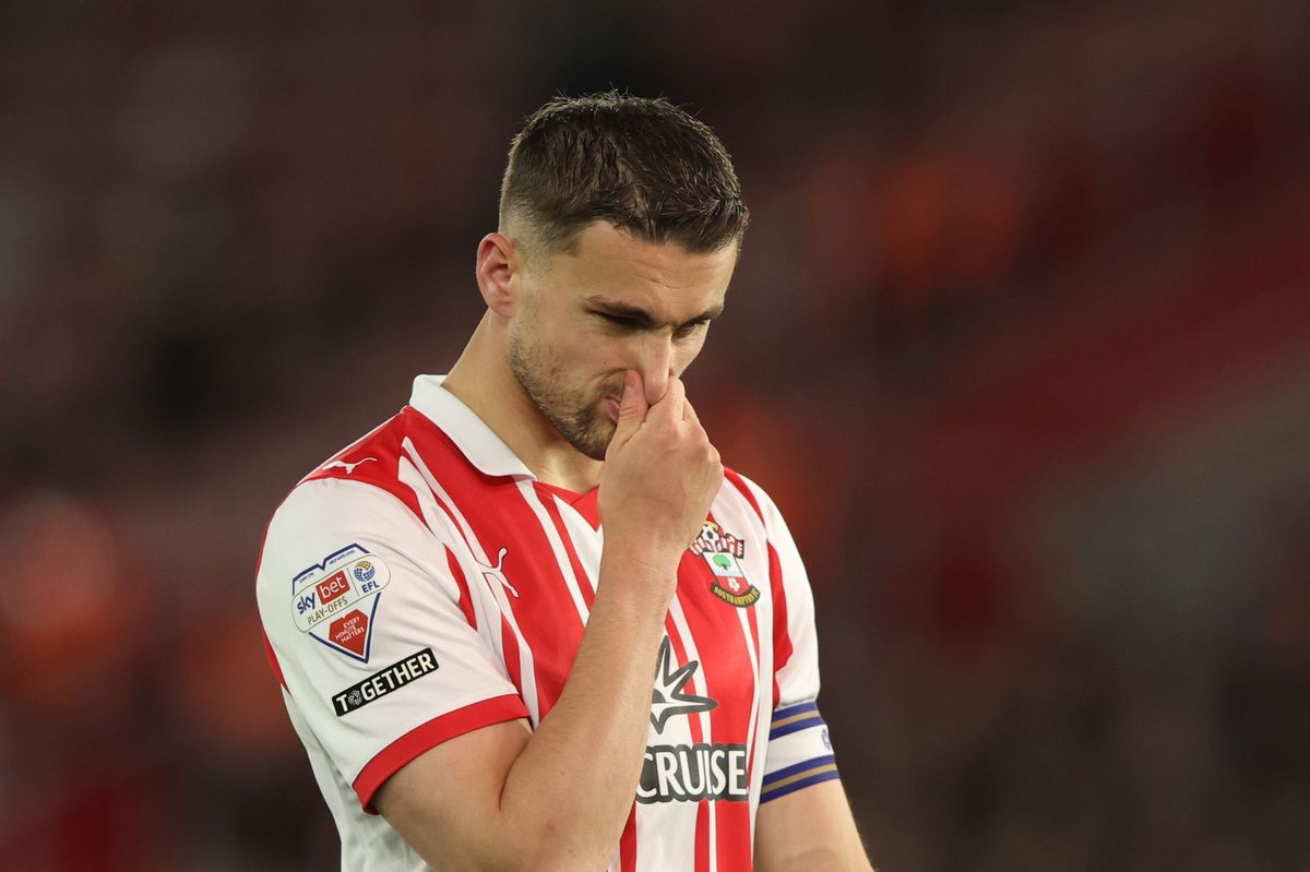 Southampton skipper Taylor Harwood-Bellis looks dejected