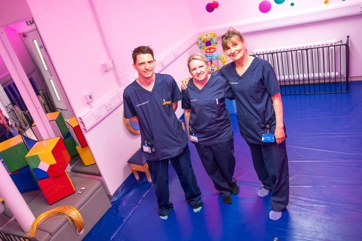 Therapies staff in the new treatment area at Hull Royal Infirmary