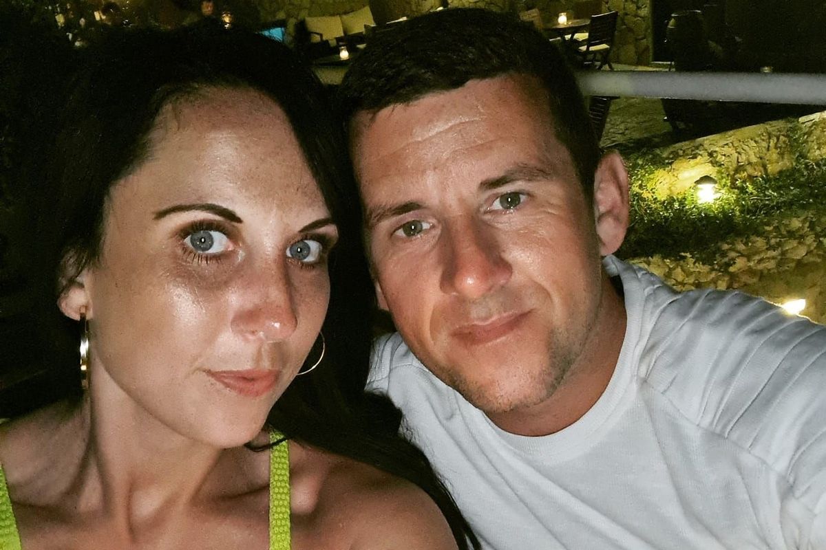 Ant Lewis with his wife, Abigail