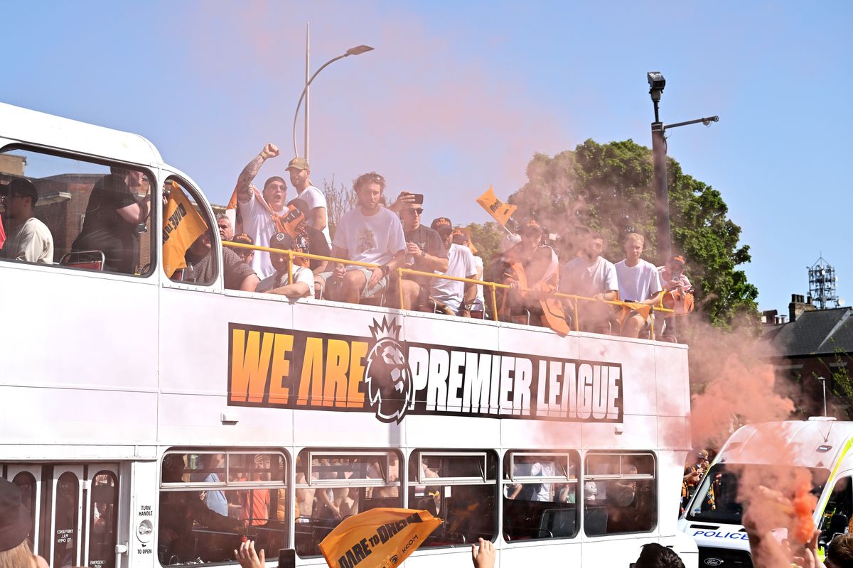 The Hull City bus with Sergej Jakirovic and members of his coaching staff on board