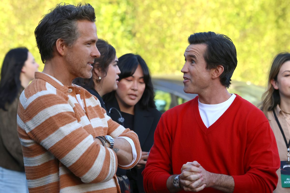 Wrexham co-owners Ryan Reynolds and Rob McElhenney in conversation