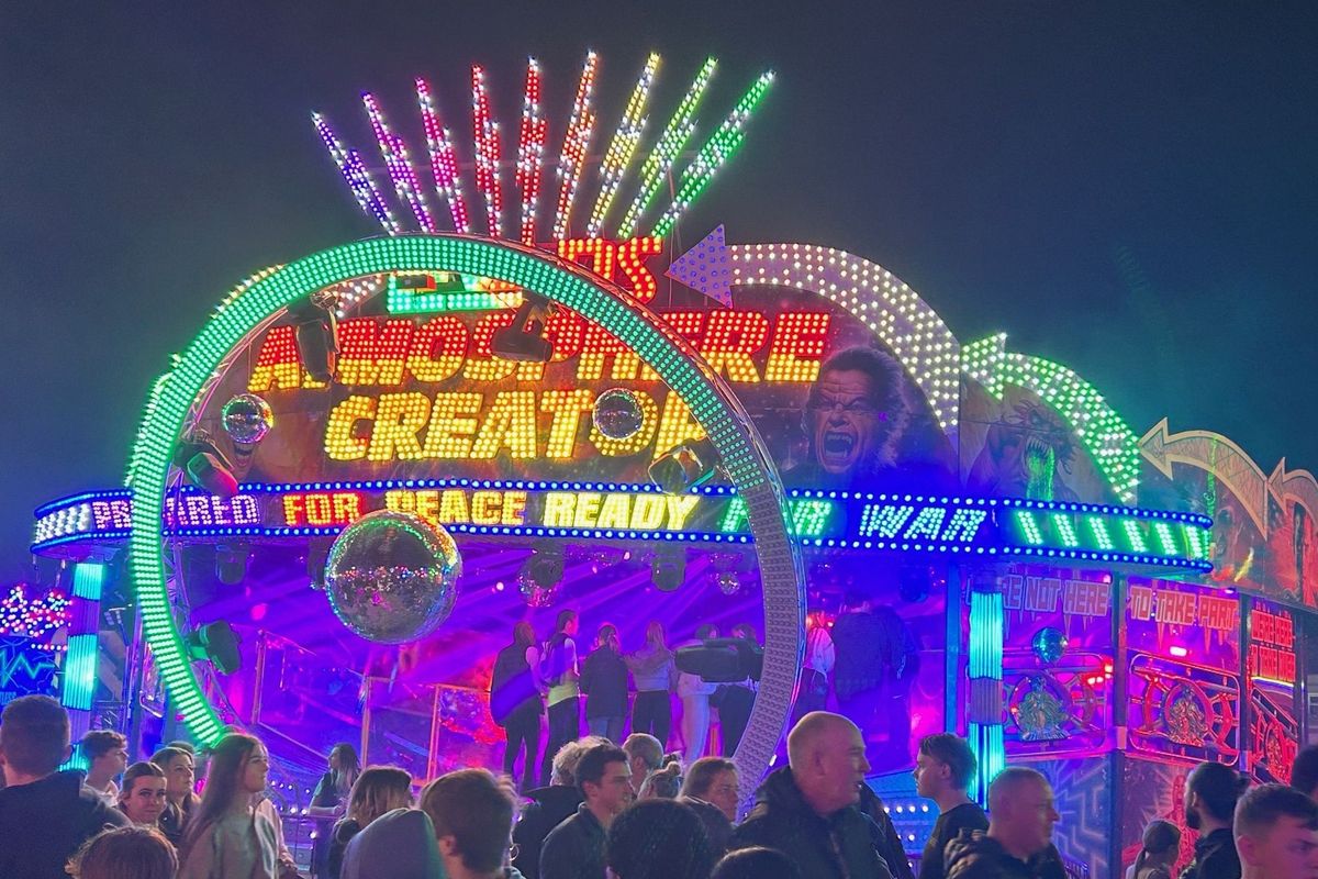 Atmosphere Creator Waltzer - one of the rides heading into Hull for World of Fun at East Park