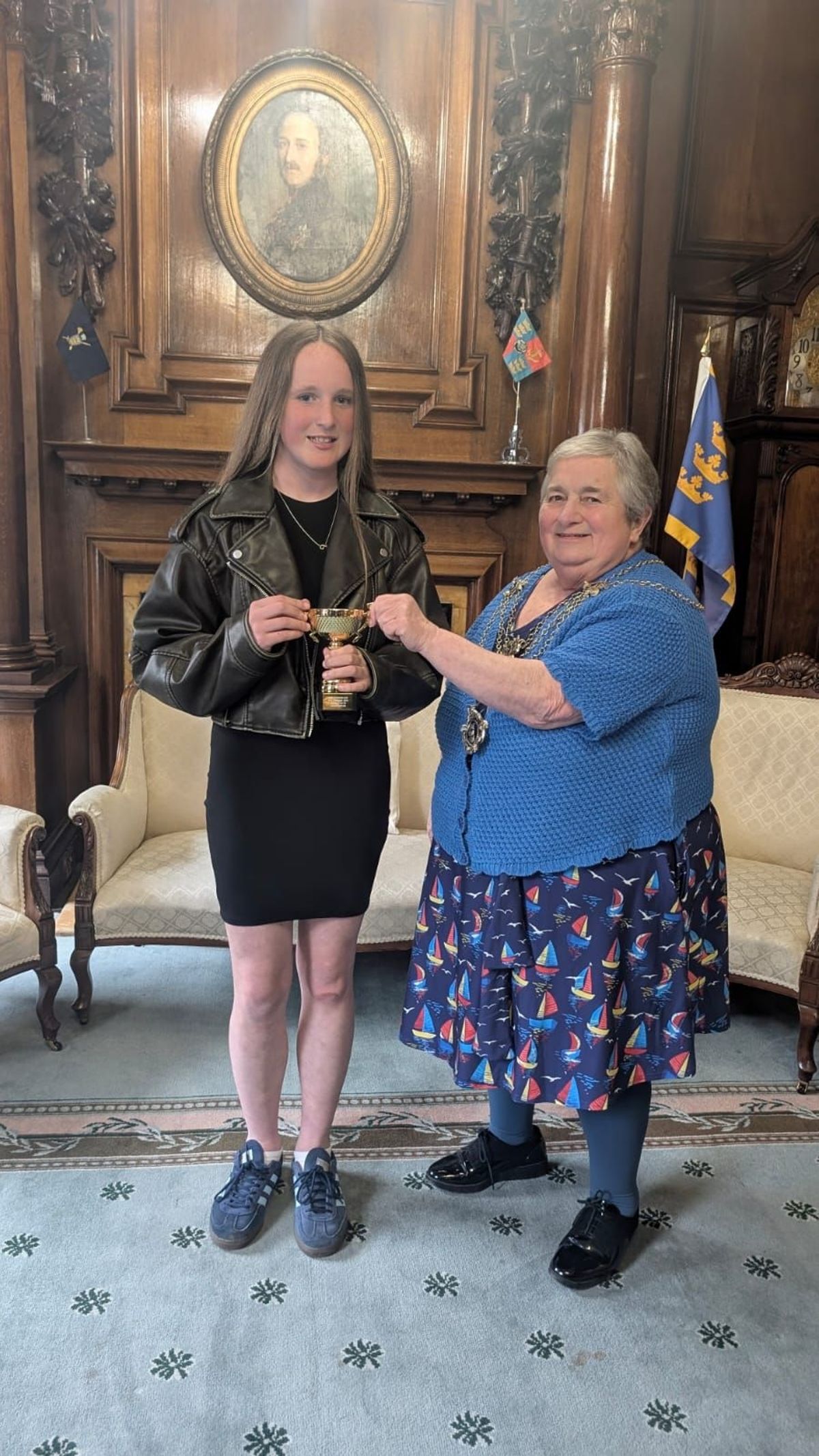 Chloe received her award at a ceremony at Hull Guildhall