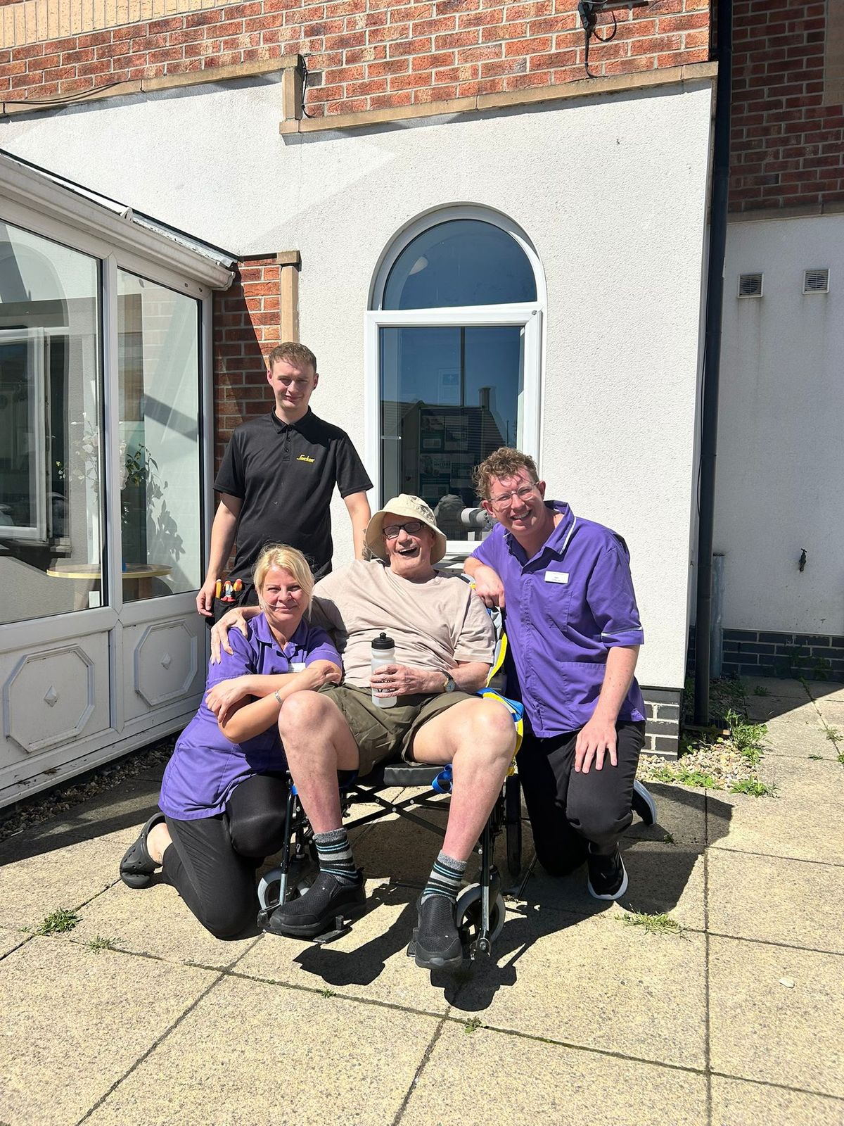 Bob and his care team at Alexandra Court
