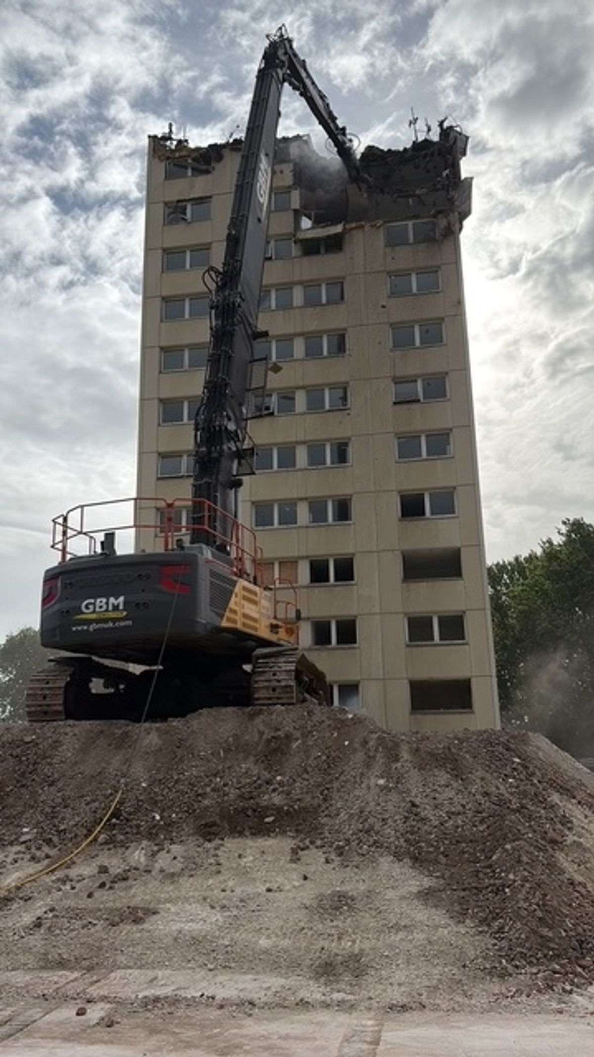 Demolition works have begun at Boothferry Estate flats, in Hull