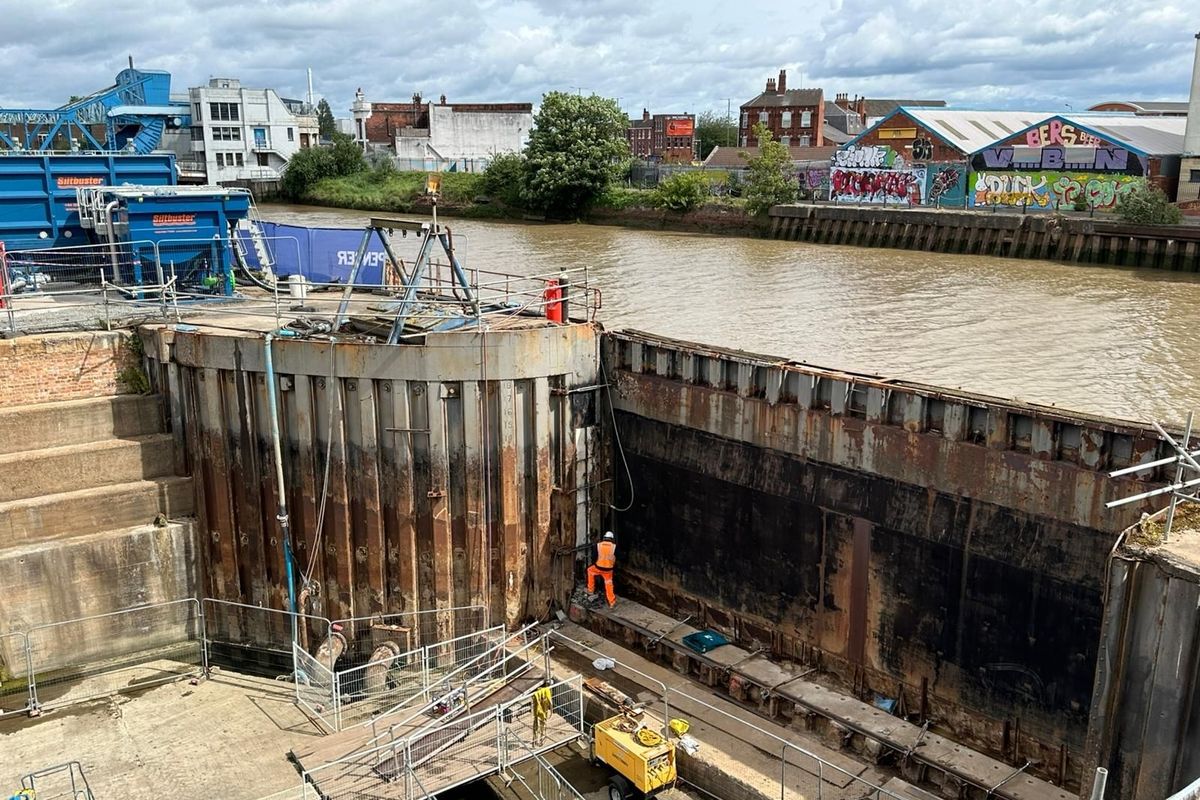 Work is ongoing at the North End Shipyard
