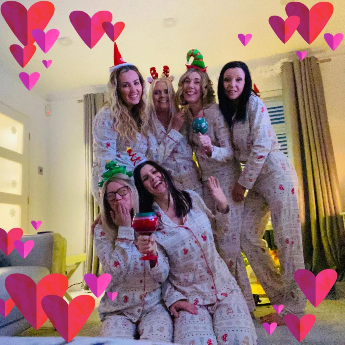 Close friends for life: Kerry Saxby, Michelle Barber, Caroline Cassidy, Toria Wilson, Tina Waudby Smirk and Kerry Mclocklin
