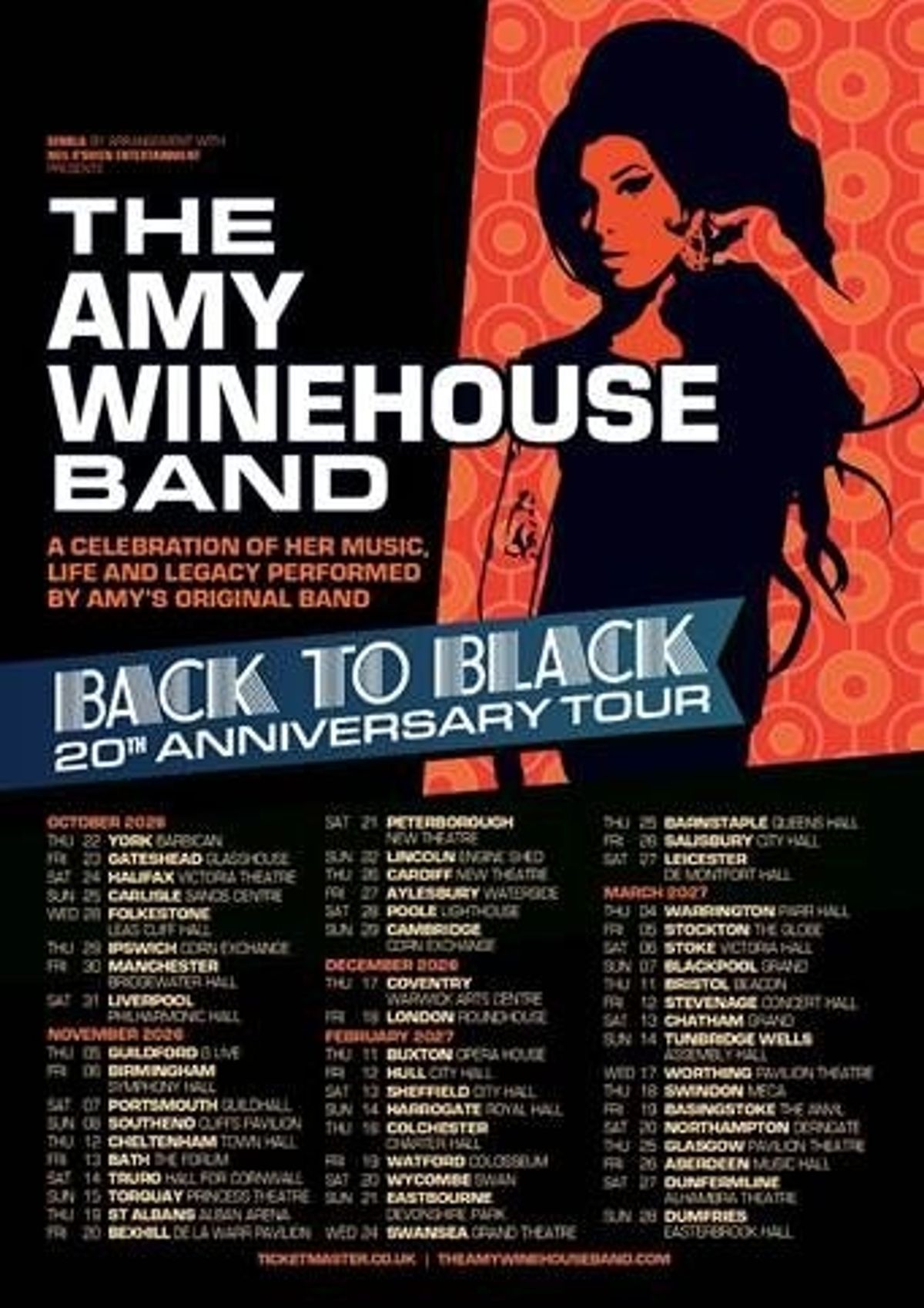 New dates have been added to the Back to Black 20th anniversary tour