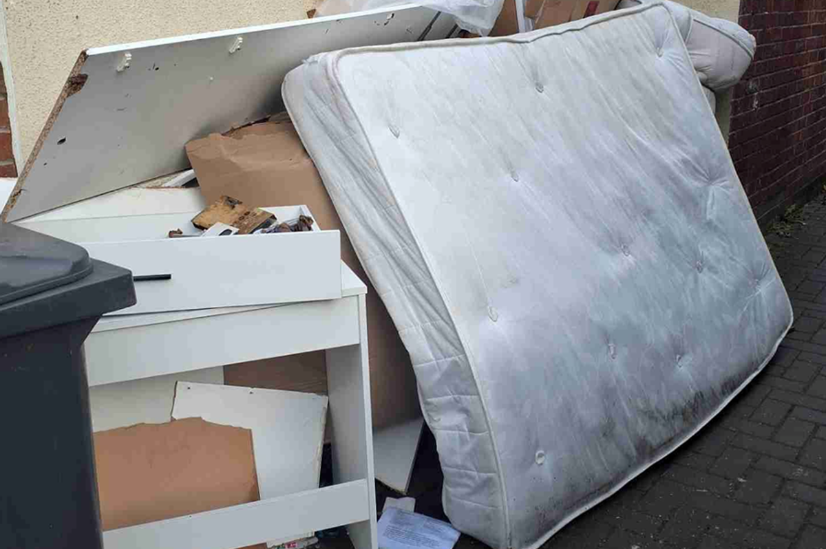 Waste fly-tipped in Cadogan Street, Hull