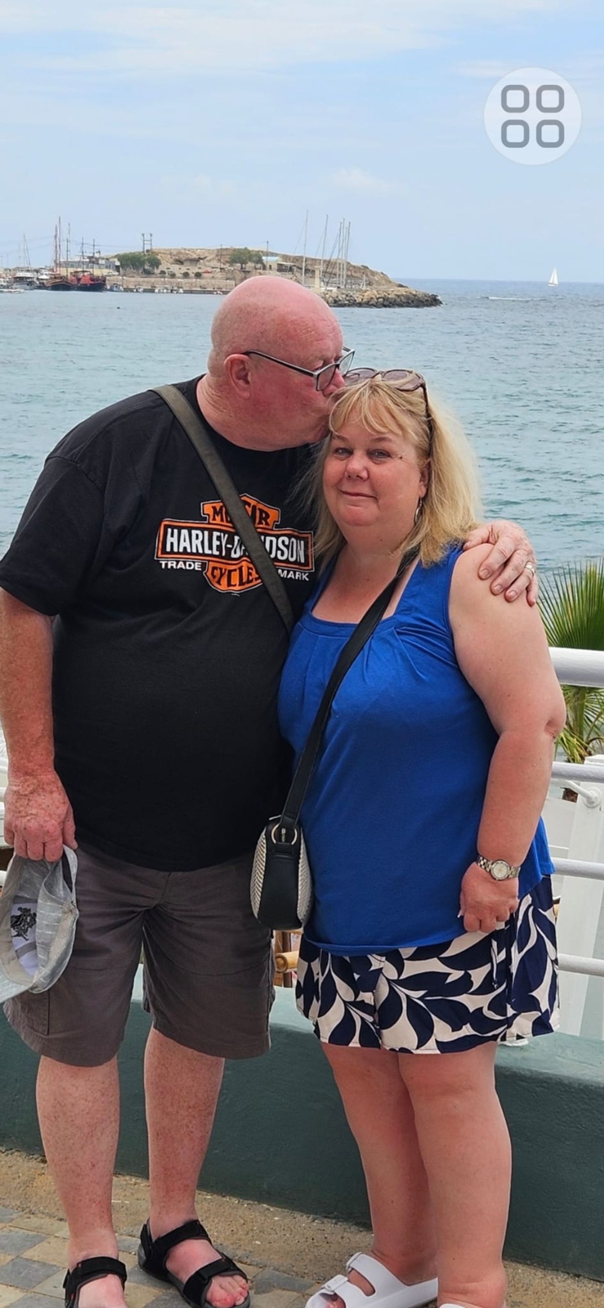 Donna ands Sid Jobling on holiday before she contracted Legionnaire's disease