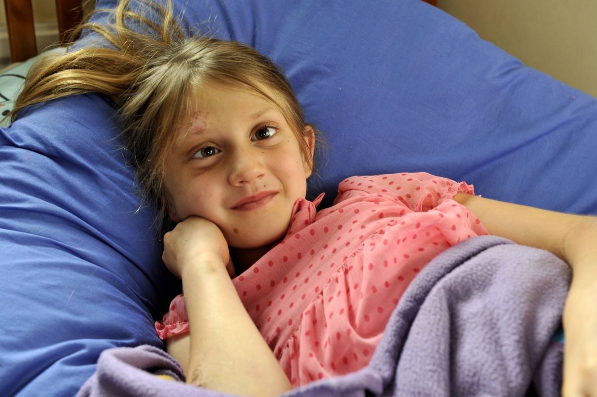 Flashback to August 2012 when Emily Credland was recovering at home after being knocked down by a car