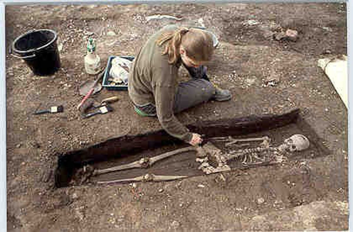 One of the skeletons found during the dig