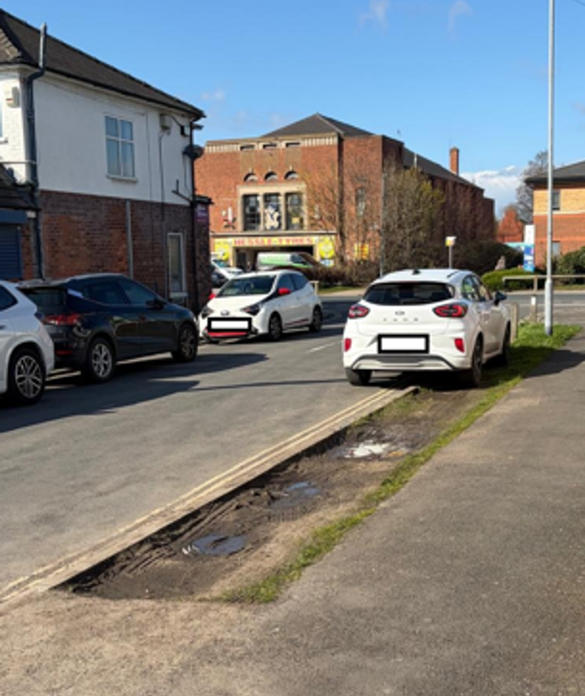 Grass verges on Princes Avenue are now non-existent