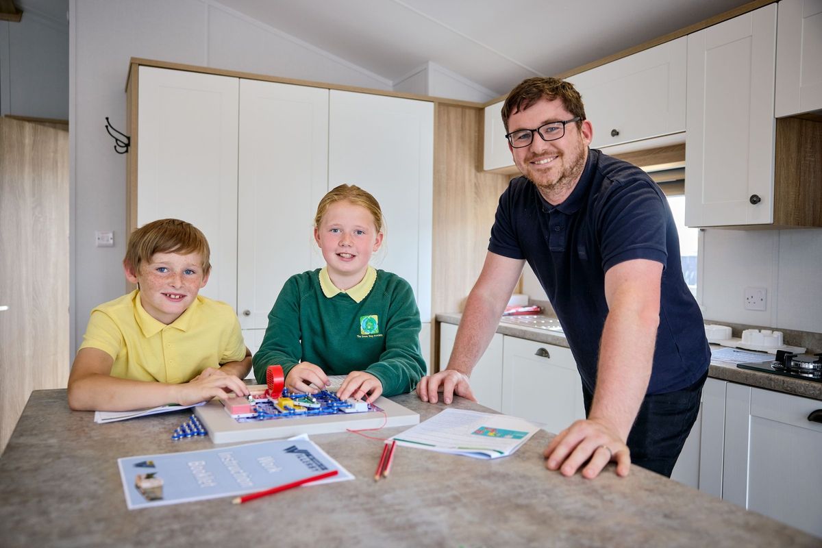 Electrical process engineer Chris Murphy organised a circuit building activity for pupils and spoke to them about his career journey, including completing an apprenticeship