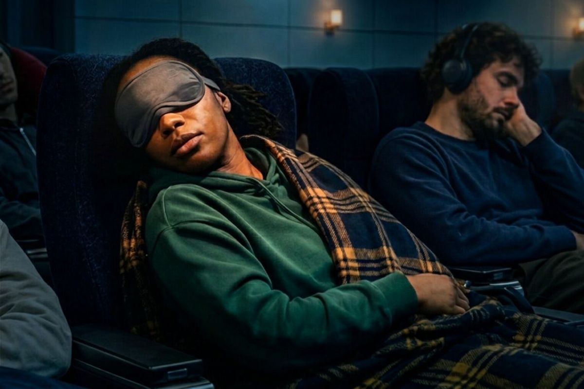 P&O Ferries has announced the launch of a new 'sleep lounge' on its North Sea route between Hull and Rotterdam - AI-generated image