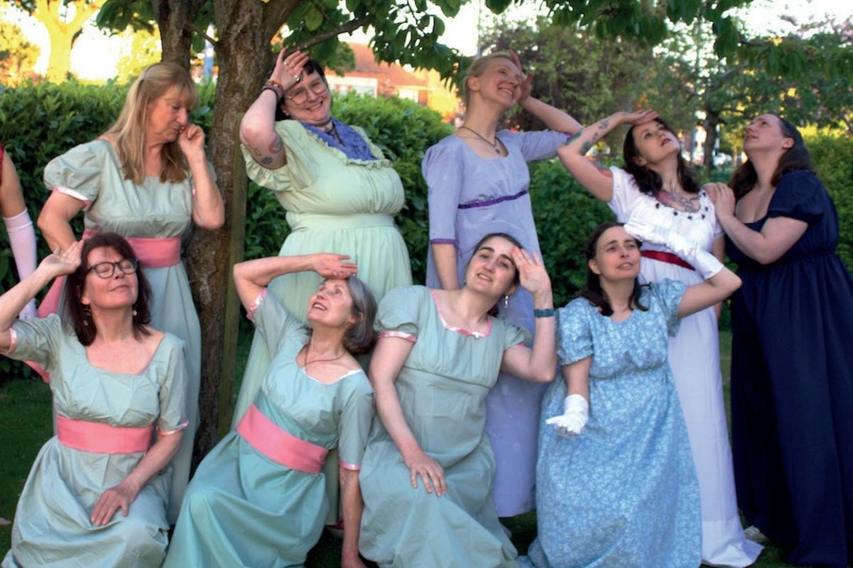 'Lovesick maidens' of Patience, being performed by Hull Savoyards