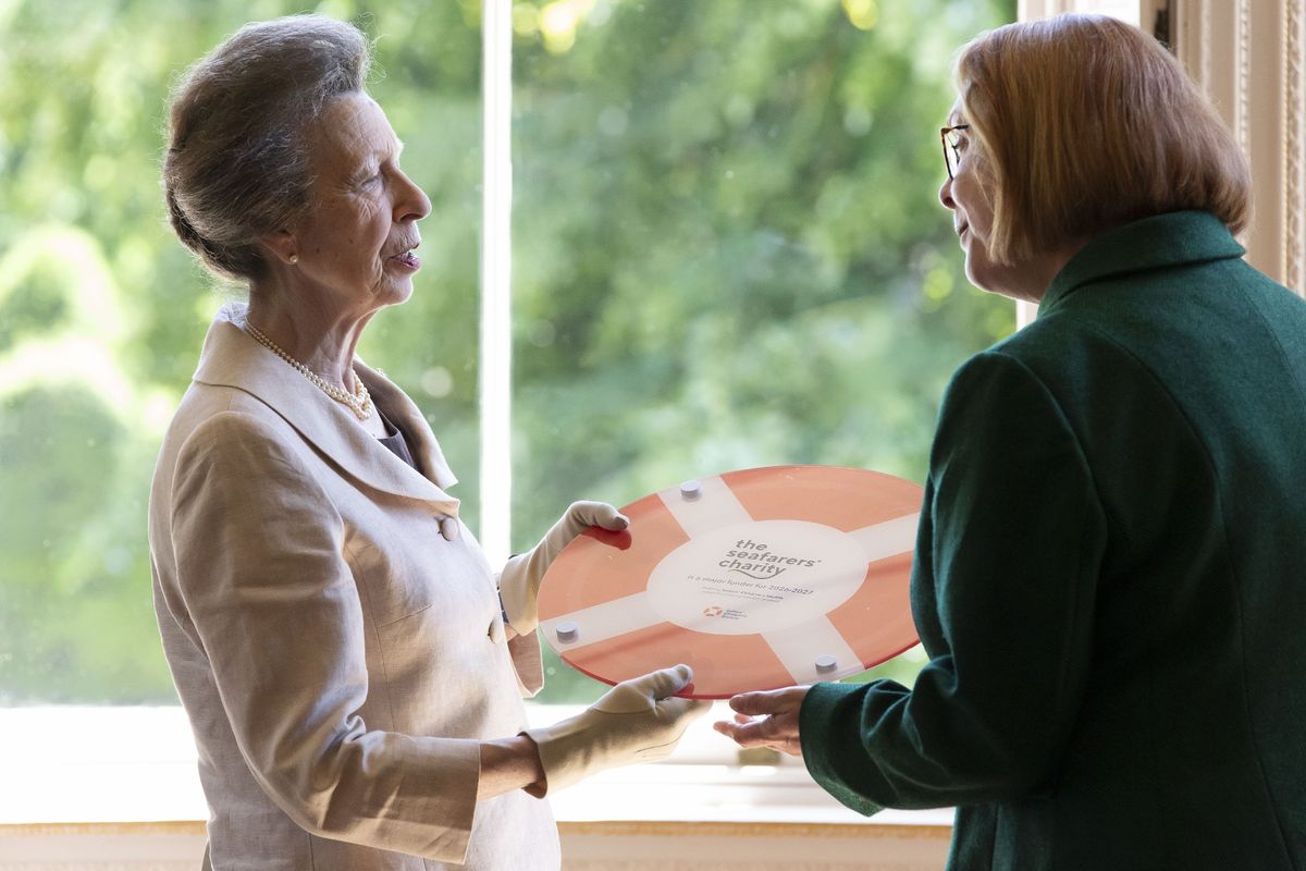 HRH Princess Anne, the Princess Royal, left, with Tina Barnes from the Sailors’ Children’s Society