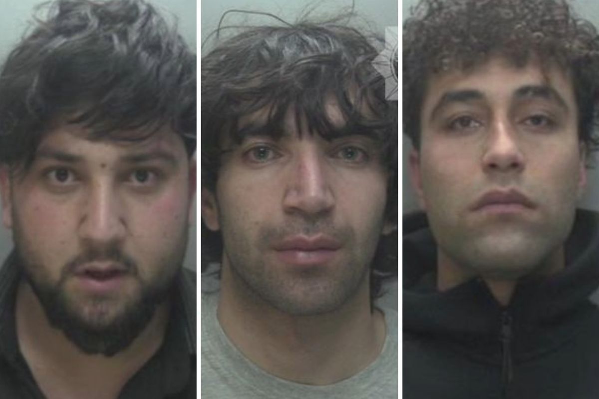 From left, Rafiullah Naseri, Hamdulluh Hamdadd, and Amjid Akakhail have been jailed