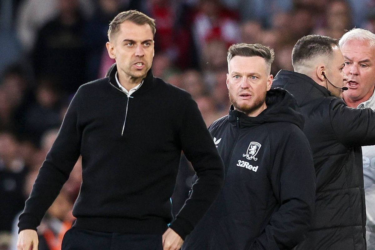 Southampton boss Tonda Eckert (left) and Middlesbrough's Kim Hellberg