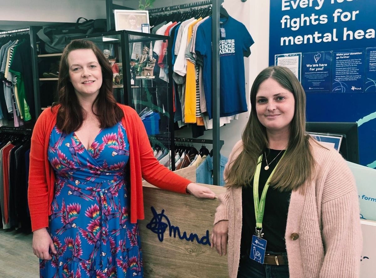 Julie Young, left, and Debbie Phillips, manager of the Mind shop in Pocklington